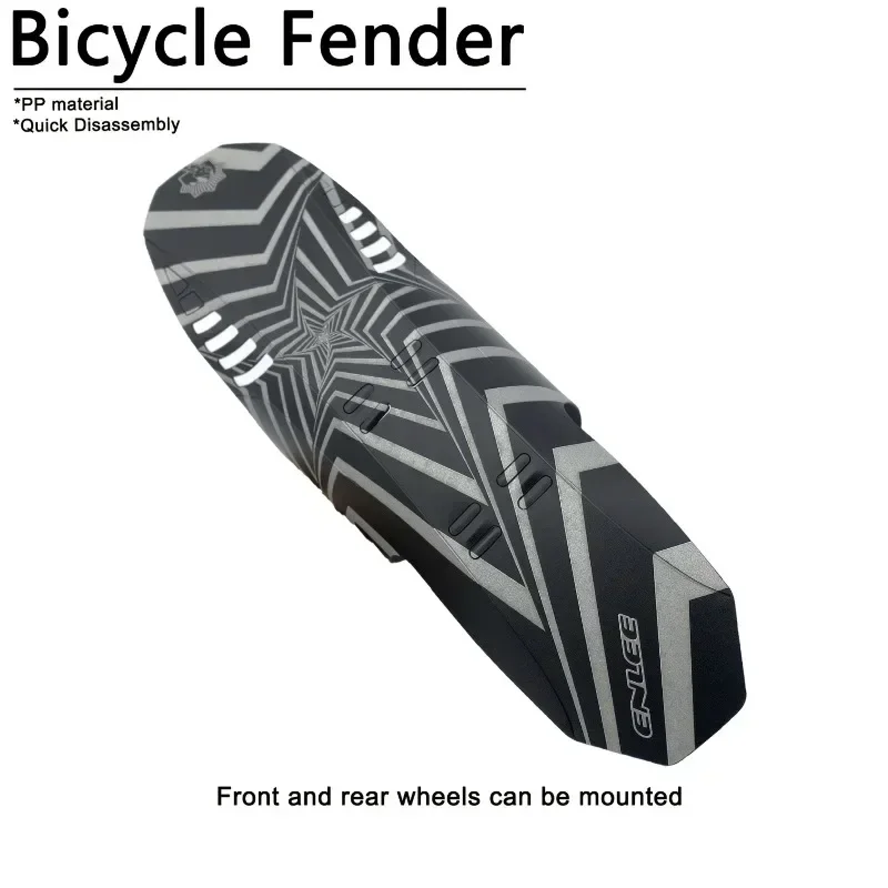 1 Stück Fahrrad-Schutzblech mit Pentagramm-Design aus PP-Material, Schnellspanner für Vorder- und Hinterräder