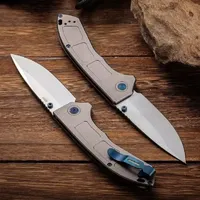Narrows 748 Tactical Pocket Drop Point D2 Blade Outdoor Utility Stonewashed Self Defense Camping Folding Knife Hunting EDC Tools