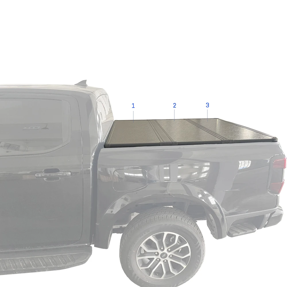 

for Dodge Ram 1500/2500 Crew Cab 4 Door 5ft7inch Short Bed Hard Tri-Fold Tonneau Cover Waterproof Folding