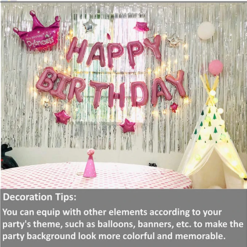 Cheap Tinsel Foil Fringe Curtains Backdropfor for Photo Booth Wedding Graduations Birthday Christmas Event Party Supplies