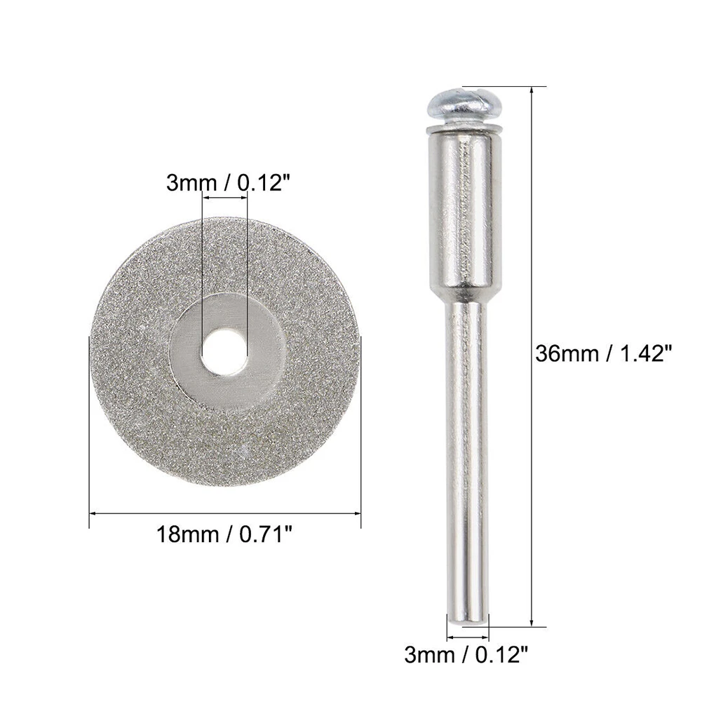 10PCS 18Mm เพชรตัดล้อดิสก์อัญมณีแก้วพอร์ซเลนกระเบื้องเลื่อยใบมีด Sharpener ตัดสว่านขัด