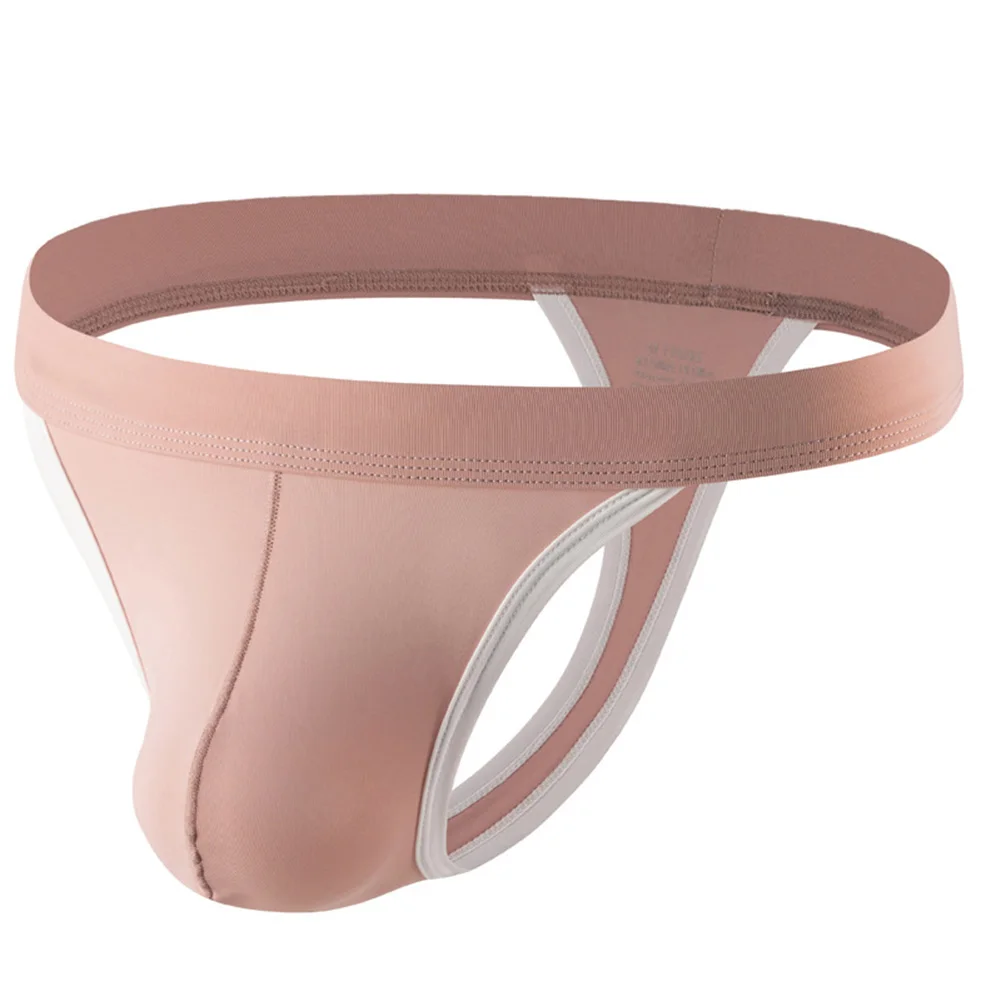 Mens Underwear T-back Thongs Underpants 1pc Breathble Casual Comfortable G-string Ice Silk Oversized Fashion Mens