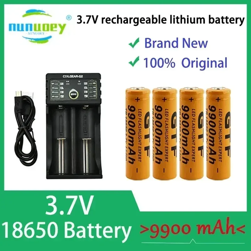 Latest Battery 100% Original Rechargeable Lithium Battery 18650, 3.7V, 9900mAh 18650.00 Battery 18650.00