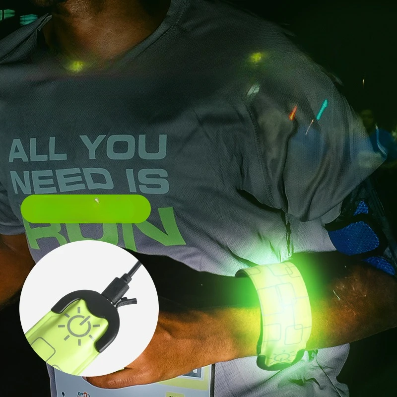 

LED Voltage Snap Ring USB Charging Model Luminous Wristband Arm Strap Light Outdoor Running Flash