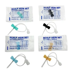 100pcs/lot Disposable Butterfly Blood Infusion Needle double wing type Blood Infusion Needle Pet Care Room Cat Dogs Animal