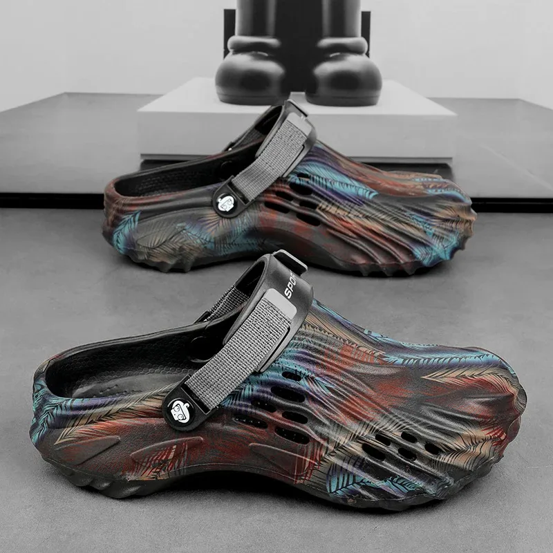 

Мужская обувь, тапочки, летние роскошные сандалии, тапочки из ЭВА, шлепанцы на плоской подошве, мужская пляжная обувь на платформе, мягкие пляжные спортивные тапочки, сабо