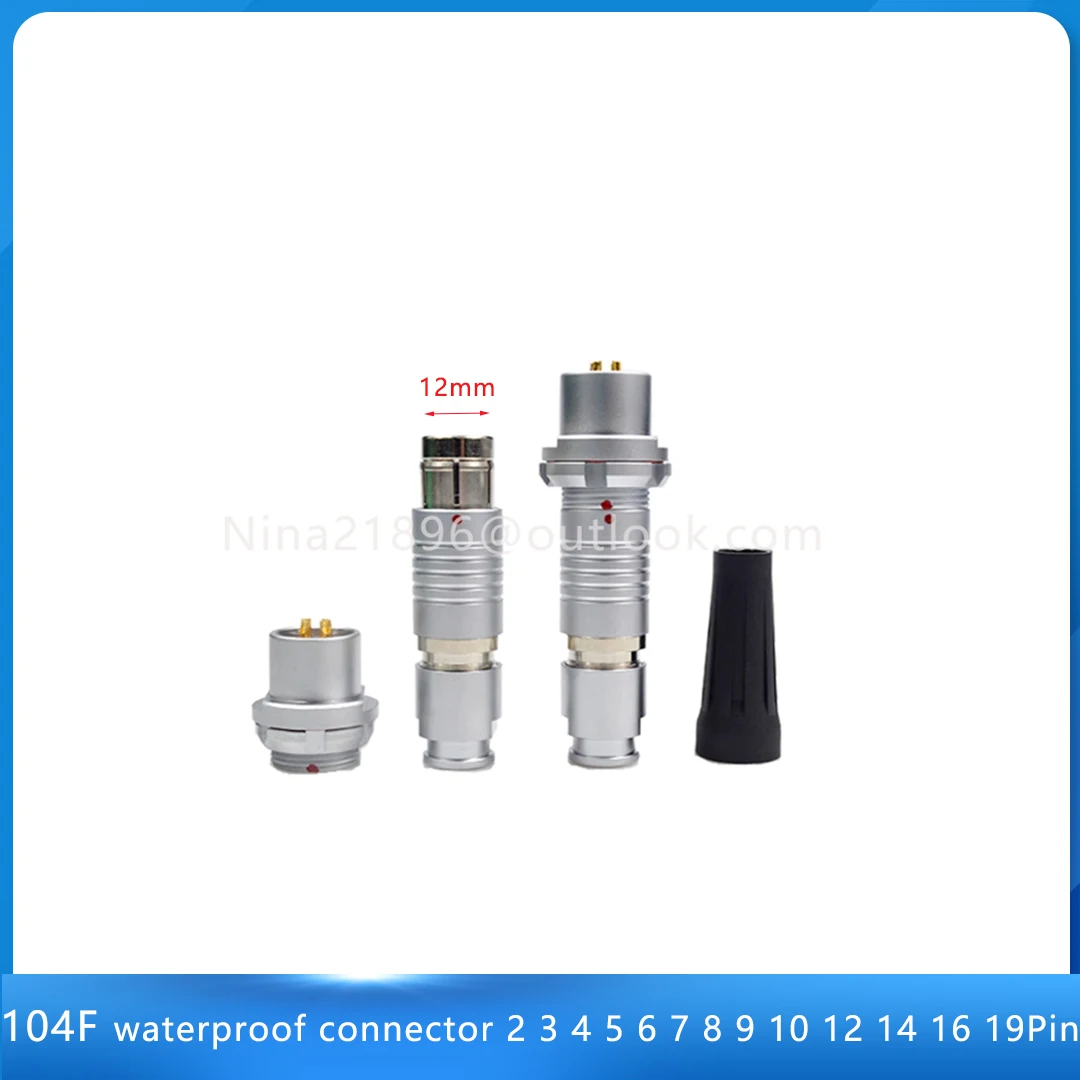 

Compatible Fischer 104F 2 3 4 5 6 7 8 9 10 12 14 16 19 Pin IP68 Push-pull Self-locking Free Male Plug Female Socket Connector