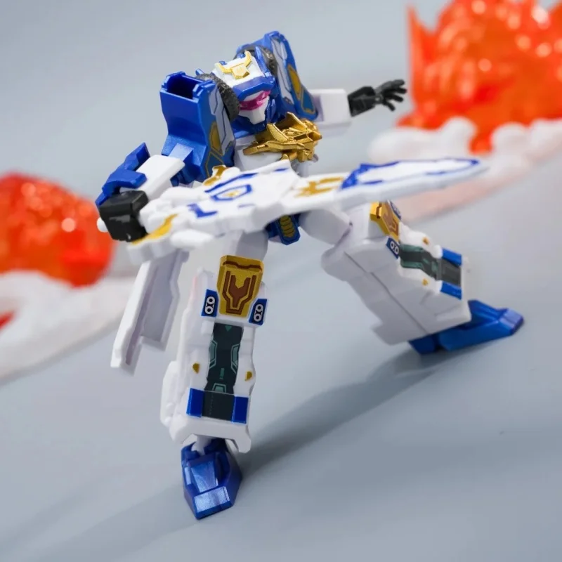 SEMBO BLOCK Metal Card Bot 2 Assemble Building Block Figure Blue Cop Mega Teuleokeo Mega Ambler Model Ornament Toy Gifts view 6