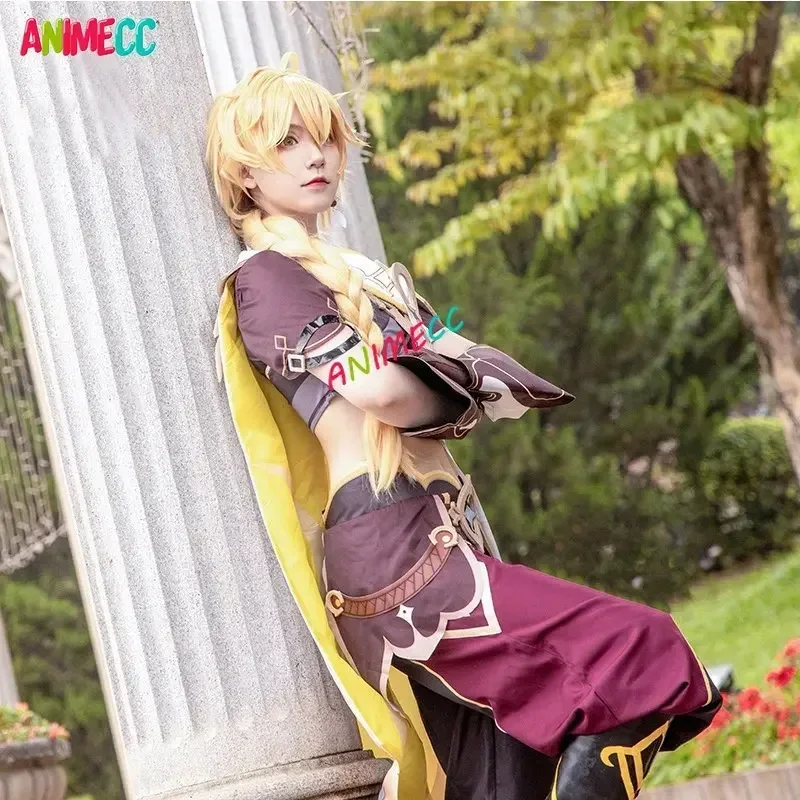 CosplayANIMECC in Stock S-XL Traveler Aether Genshin Impact Sora Kong Cosplay Costume Wig  Anime Game Halloween Party Outfit for
