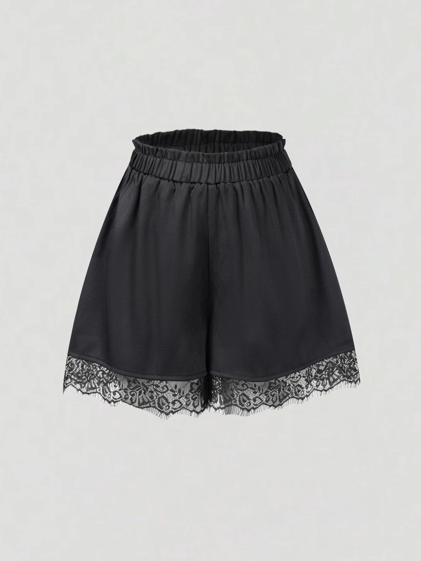 ربيع وصيف جديد إمرأة أسود السراويل مثير عارضة الدانتيل تقليم تنحنح مرونة الخصر تصميم سلامة السراويل اليومية تنوعا قيعان