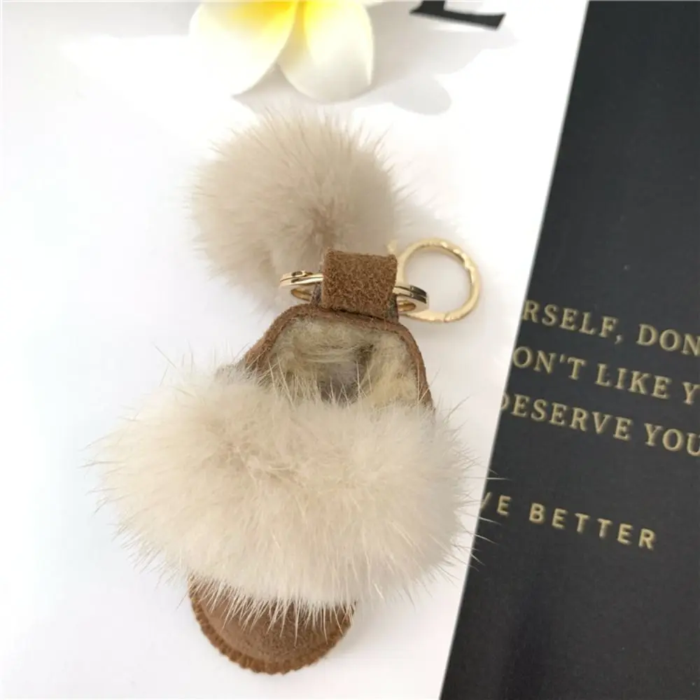 رائعة رقيق البسيطة التمهيد المفاتيح الثلوج الأحذية الأحذية شكل المنك الشعر دمية قلادة لطيف لينة سيارة كيرينغ حقيبة الديكور