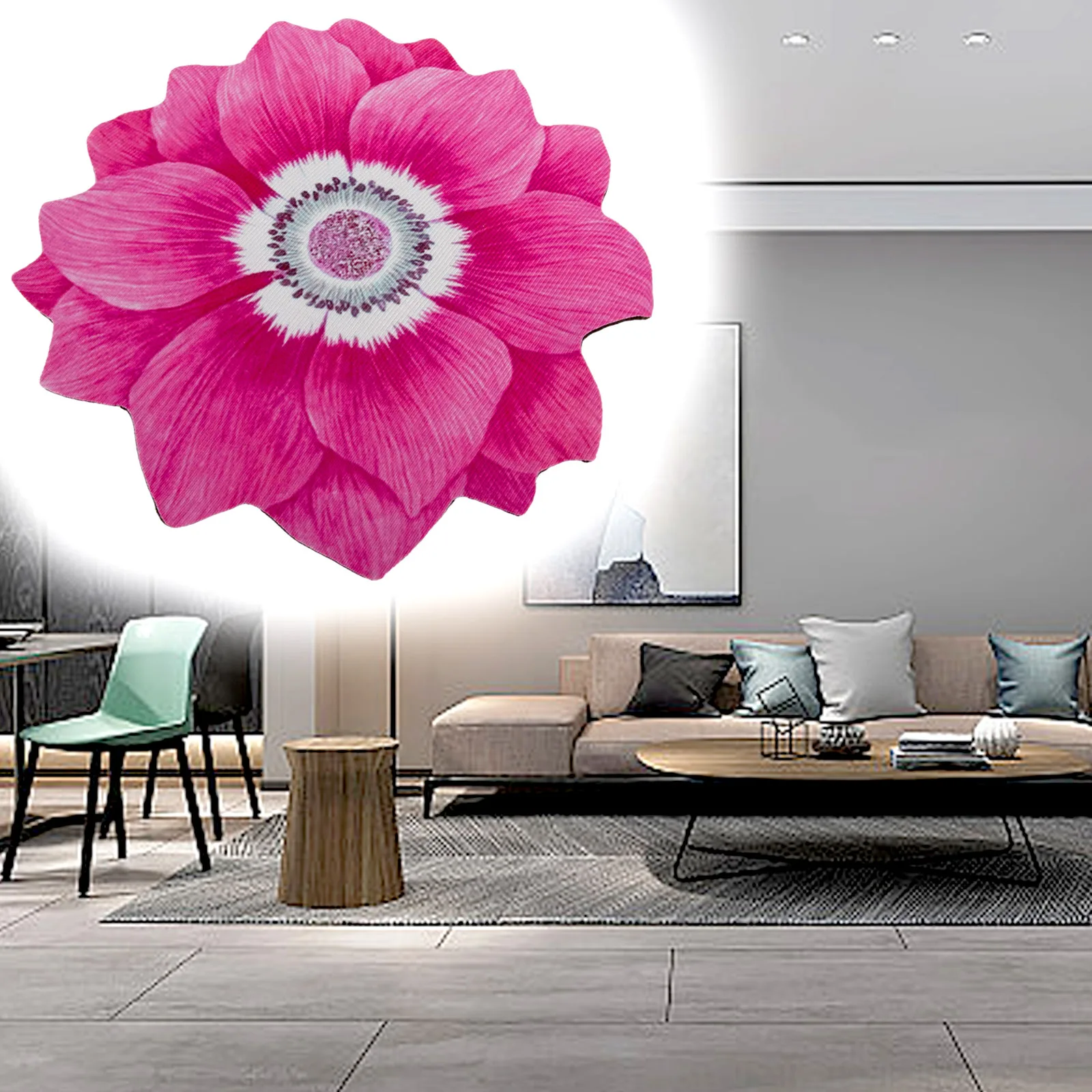 

Trendy Lotus Floor Mat Super Absorbent with Non Slip Backing Soft Material for Kitchen Bathroom and Living Room
