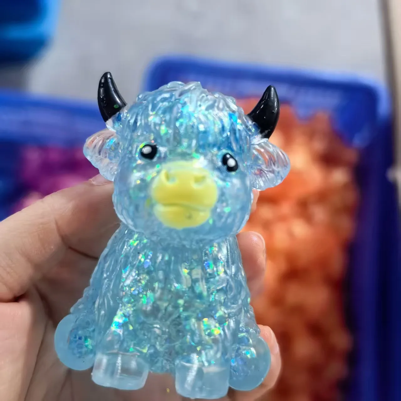 Needoh Scottish Highland Cow Squishy Slow Rebound Anxiety Relief Fidget Squishy Juegos Squishy - view 5