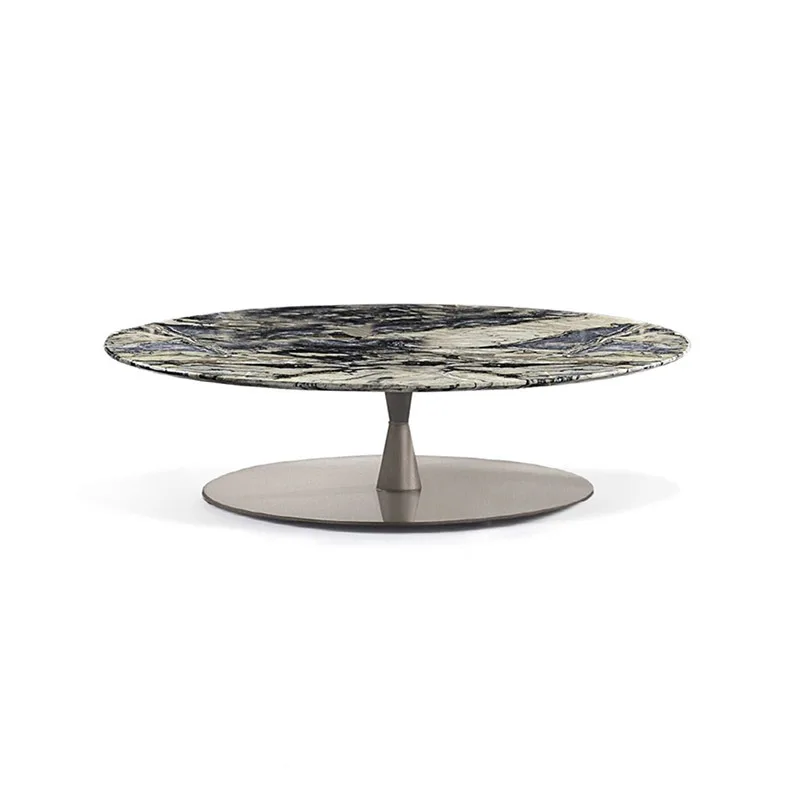 Mesa de centro redonda, móveis sofisticados e luxuosos