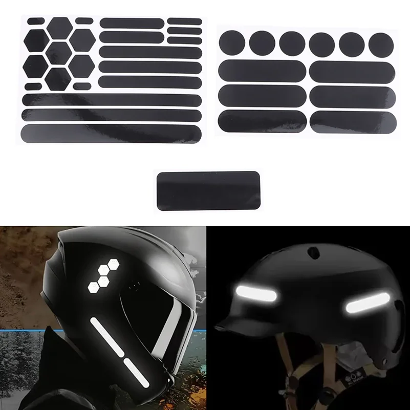 Motorcycle Helmets Invisible Black Reflective Stickers Simple And Effective Reflective Tape For Helmets Bikes