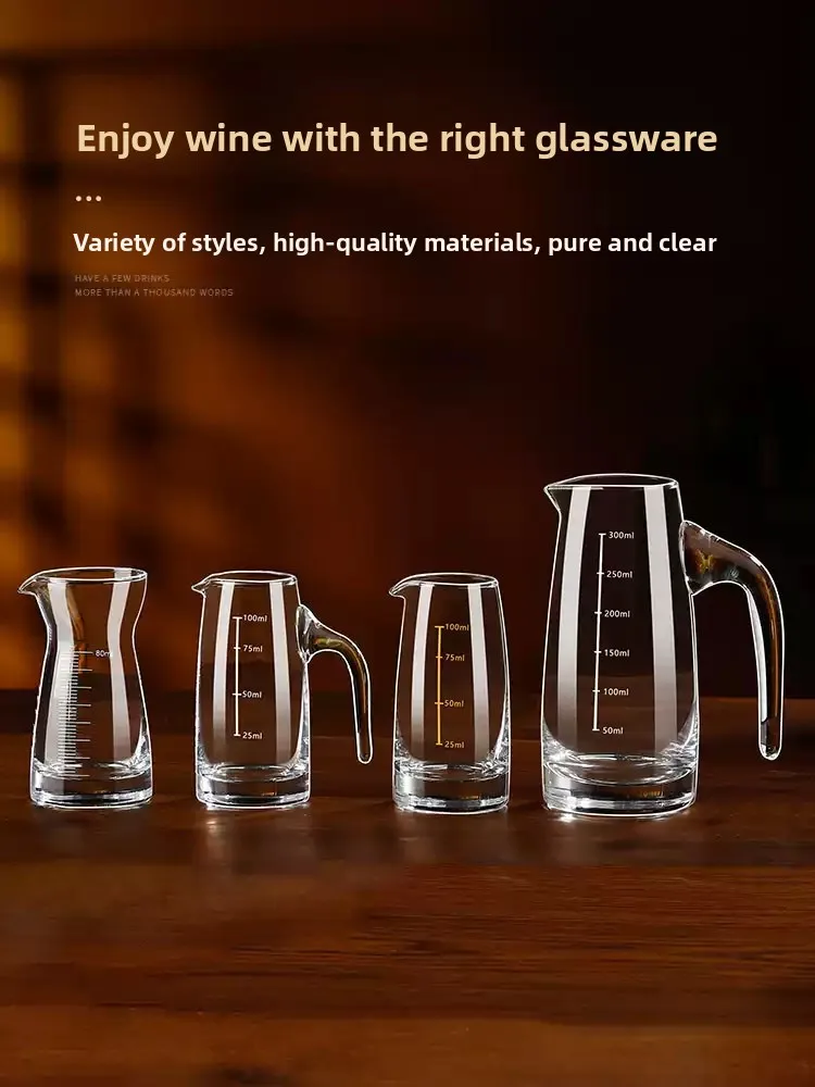 High End Hotel Style Chinese White Wine Cup Set with Scale Drinking Glasses Liquor Pouring Device Tableware for Home Use view 5