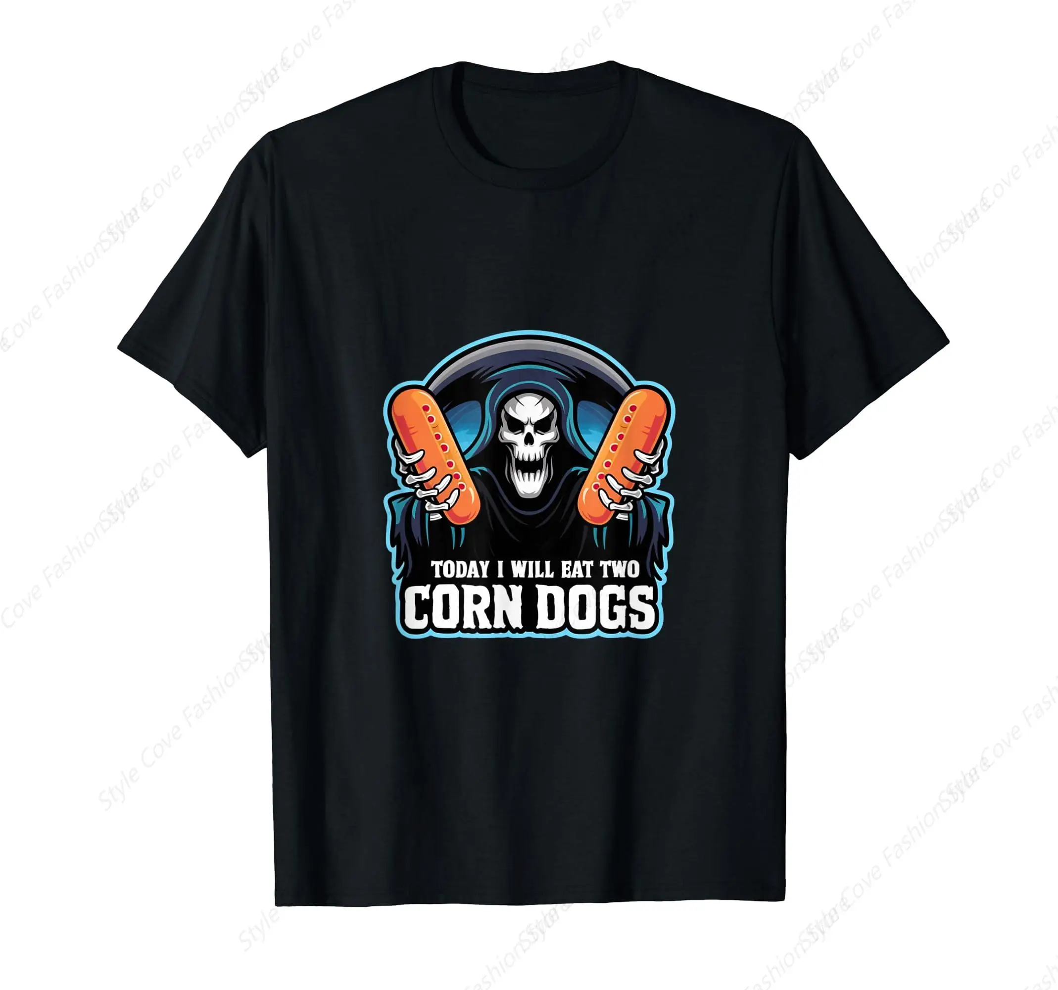 Today I Will Eat Two Corn Dogs Funny Trendy Meme T-Shirt Summer Men'S T-Shirt For Men'S Short Sleeved Top Fashion Casual Top