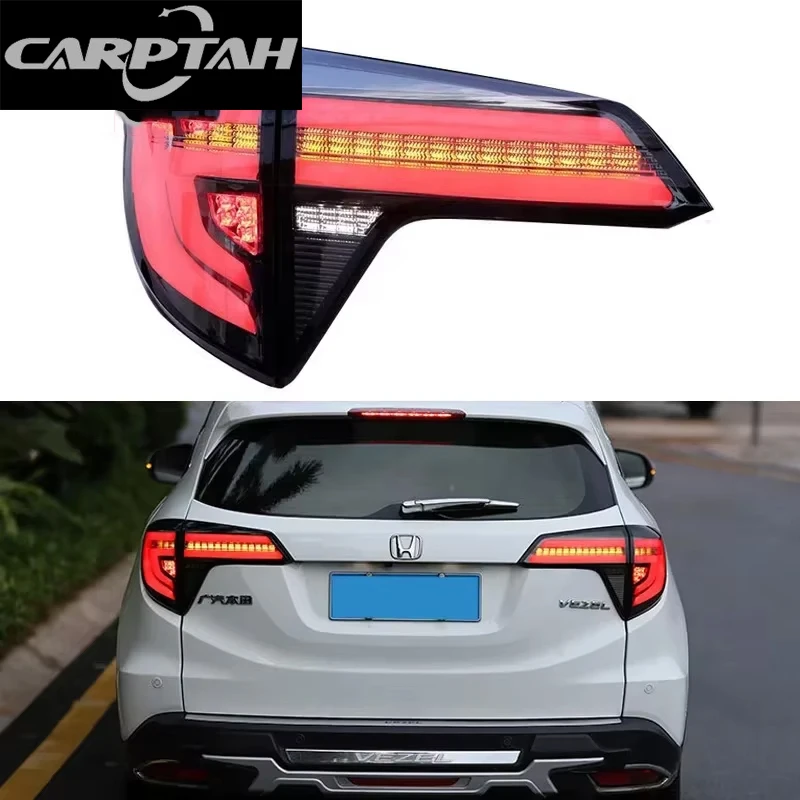 Car LED Taillight For Honda HR-V HRV 2014 - 2019 2020 2021 Vezel Rear Running Lamp Brake Reverse Turn Signal Car Accessories