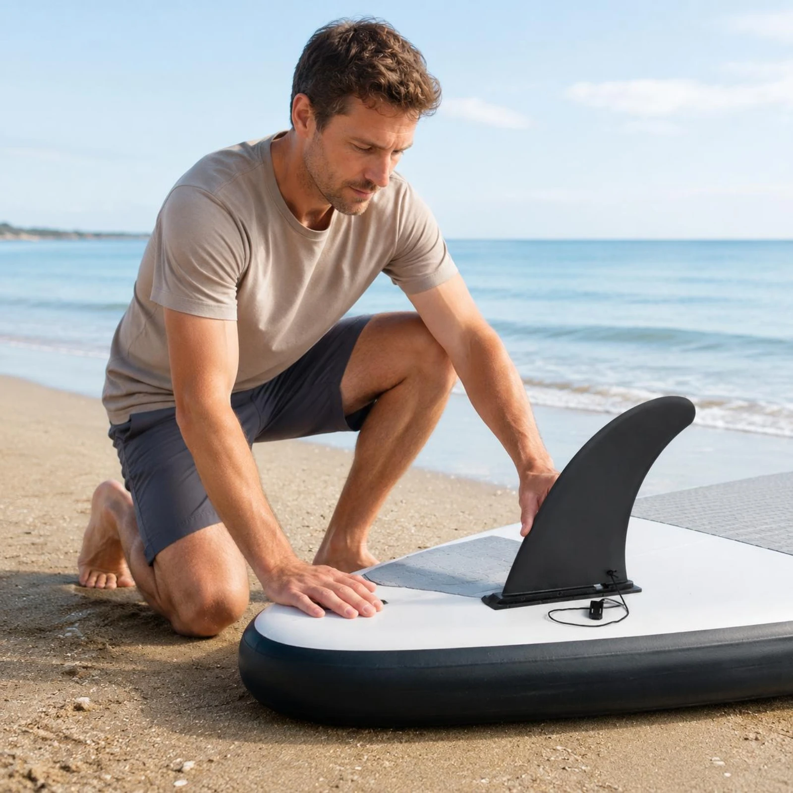 

SUP Paddle Board Fin Black Removable Paddle Board Fin Water Sports Gear Arched Blade Streamlined