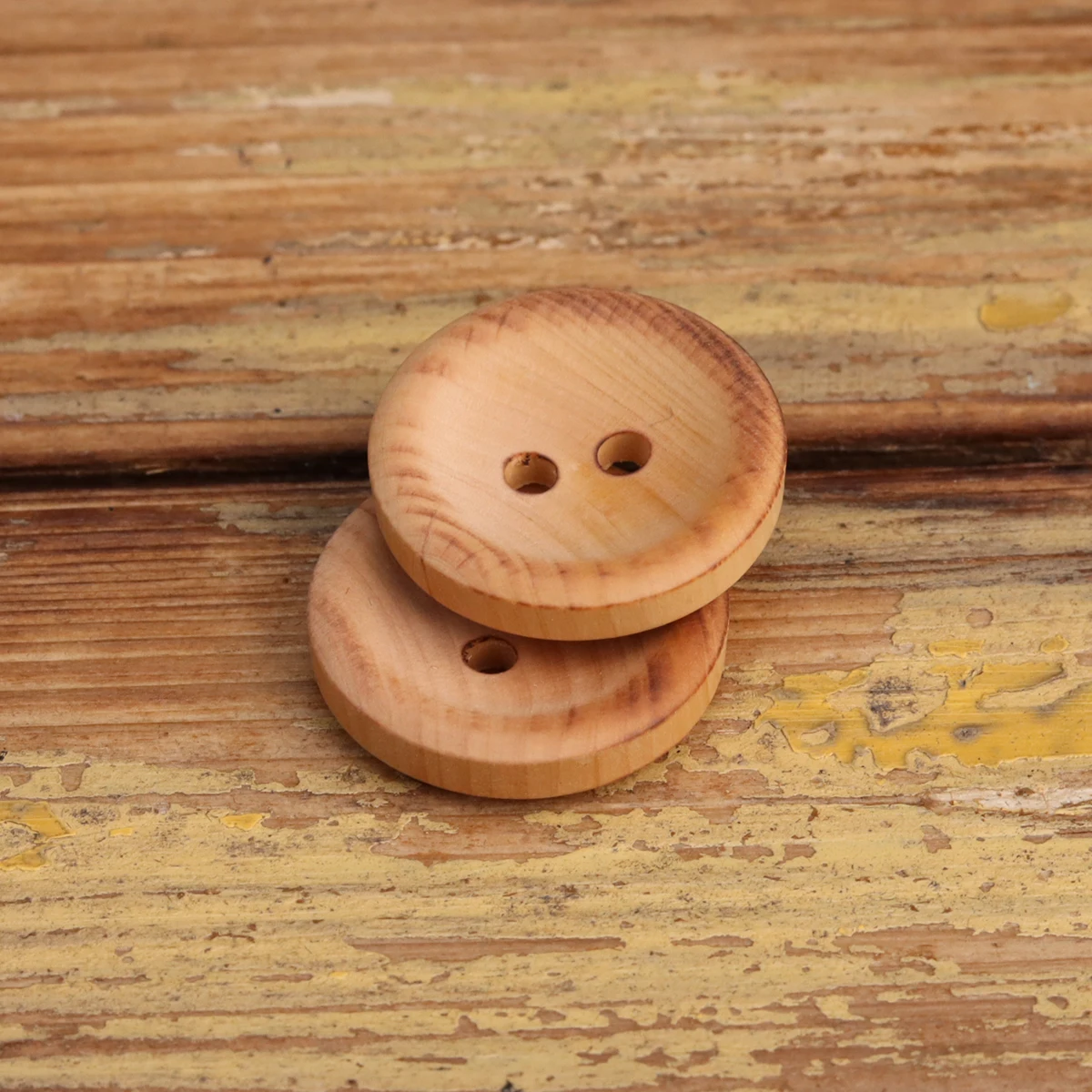 11.5mm-25mm Solid Eco Poplar Wooden Button Additive-free Two Hole Scorched Rim Bowl Shape Sewing Accessories Buttons Clothing