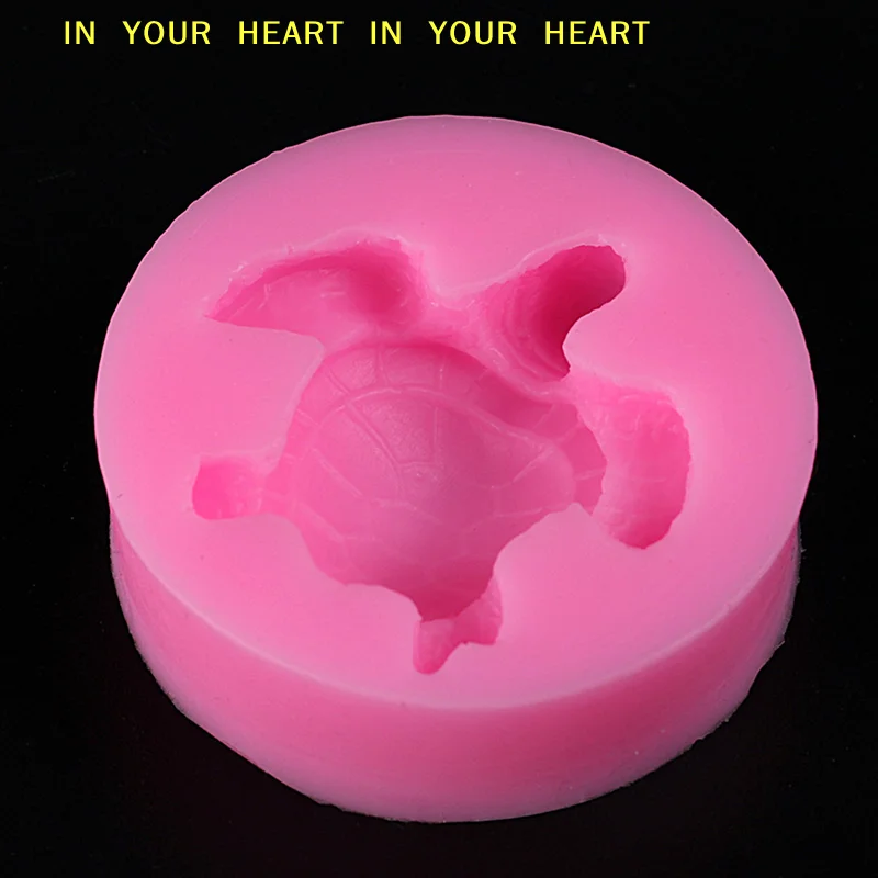 【X】Fragrant Stone Handmade Soap Drop Glue Mold Silicone Mold Cute Sea Turtle Shape Ocean Theme Cake Decoration Gum Mould