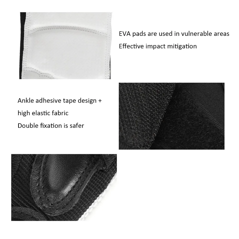 2pcs PU Martial Arts Foot Guard Padded Palm Breathable Mesh Fingerless Boxing Gloves Fingerless Lightweight