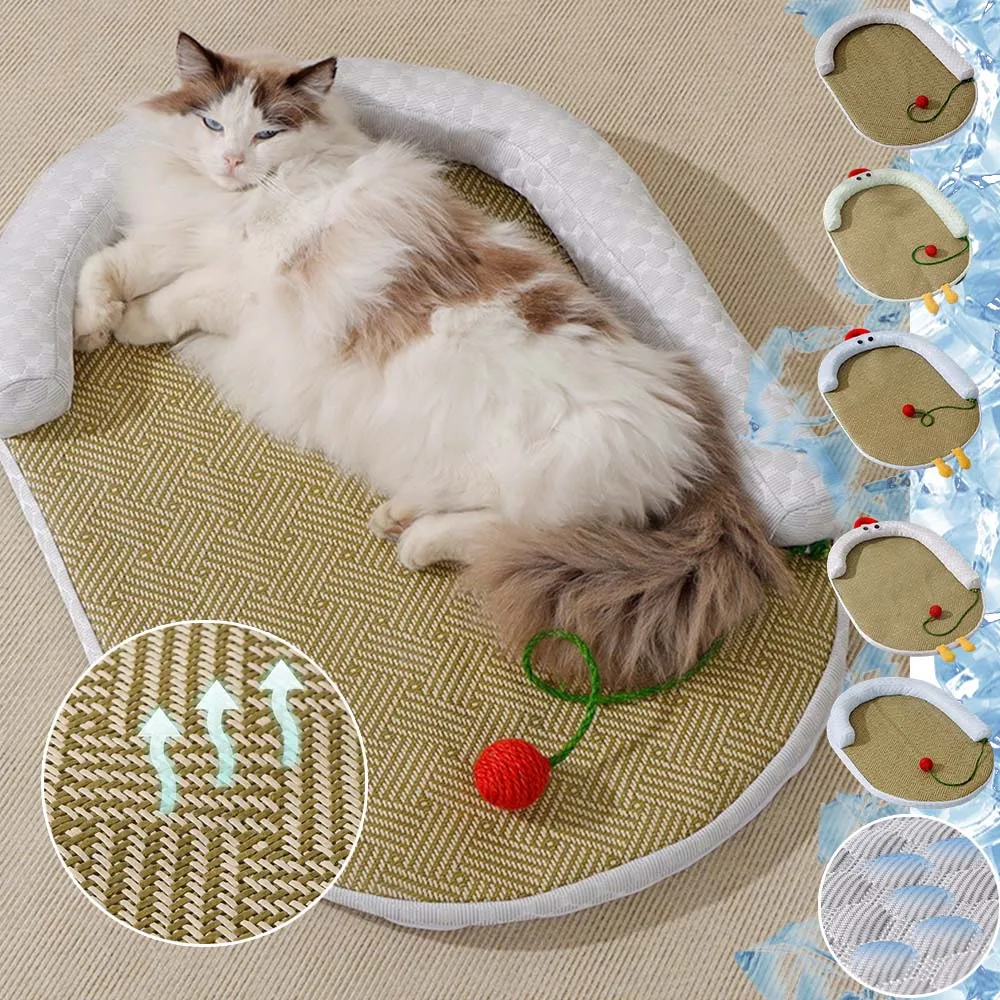 

Removable Washable Cooling Pet Sofa Bed Summer Breathable Dog Cushion Nest Portable Cat House for Small Dogs Cats Pet Supplies