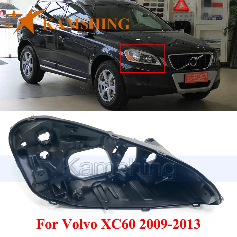 

CAPQX Front Headlight Base Cover For Volvo XC60 2009-2013 Head Light Back Lid Head Lamp Rear Shell