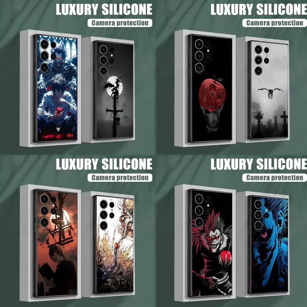 

R-Ryuk D-Death Note Phone Case For Samsung S25,S24,S23,S22,S21,S20,S10,Ultra,Plus,Lite,FE,Soft Silicone Black Cover