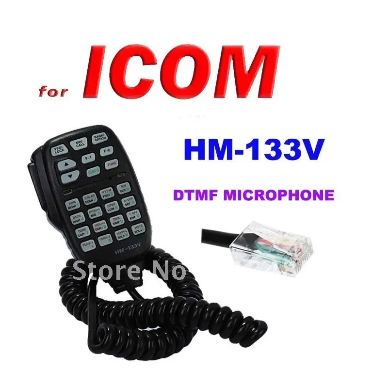 HM-133V DTMF Microphone with Keypad Lighting for ICOM Mobile Transceiver IC/208H/2100H, 2200H, 2720H, 2725E, V8000