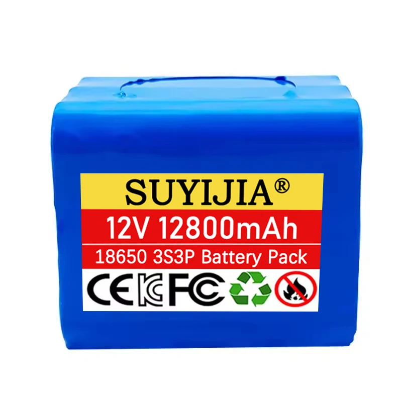 

Оригинальный литий-ионный аккумулятор 3S3P 12 В 12800 мАч 12,6 В 18650 Встроенный BMS с проводом (3-6 А) для портативных устройств, электроинструментов