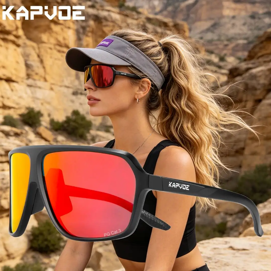 Kapvoe Outdoor-Sonnenbrille Radfahrbrille UV400 Sportbrille für Damen Laufen Wandern Herren Autofahren Baseball Camping Sonnenbrille