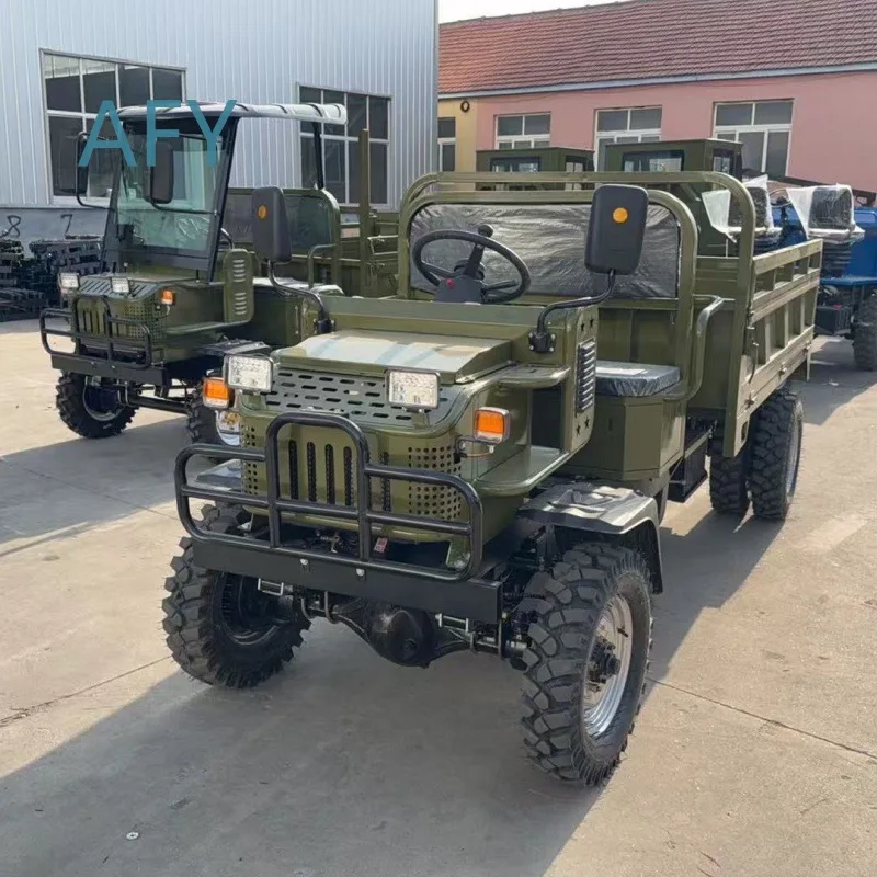 Agricultural pastoral farmer's car 25 horsepower diesel four-wheel drive, agricultural orchard hydraulic dump truck