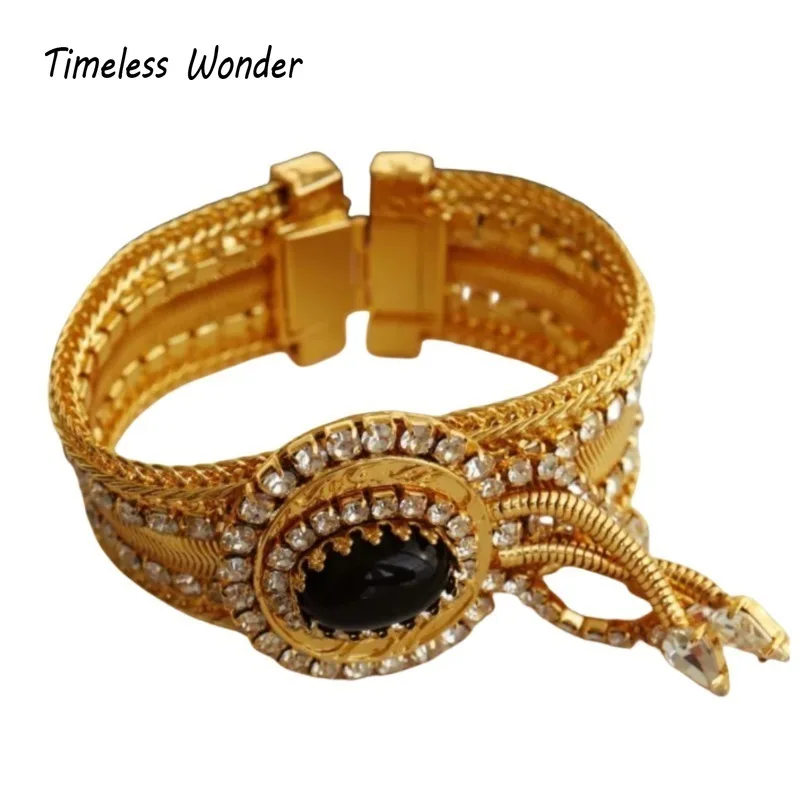 Timeless Wonder Fancy Geo Stone ID Bracelets for Women Designer Jewelry Trendy Gift Gothic Punk Rare Medieval Top 4265