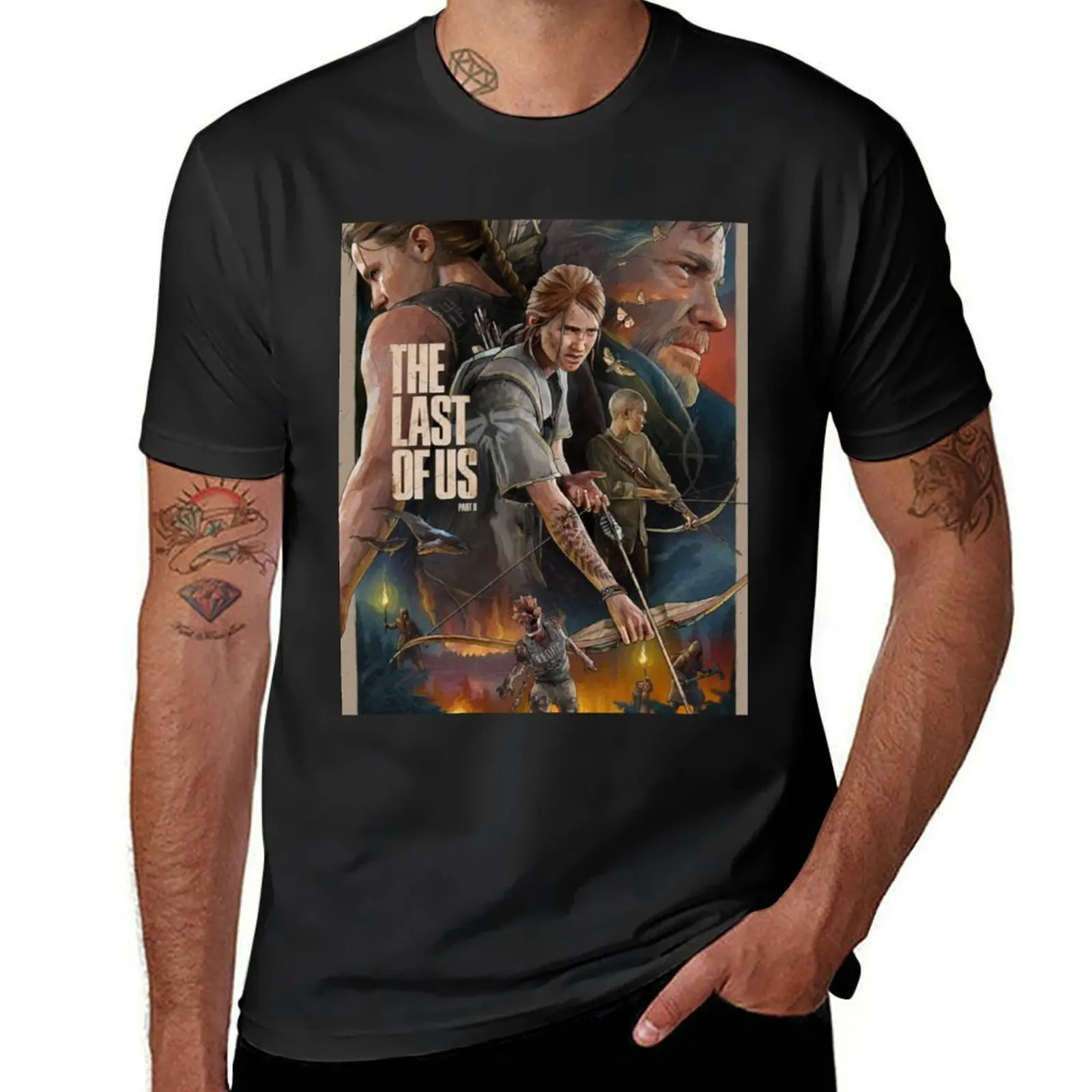 

the laste of us poster poster T-Shirt oversize t-shirts man sublime anime t shirts oversized mens t shirts casual stylish