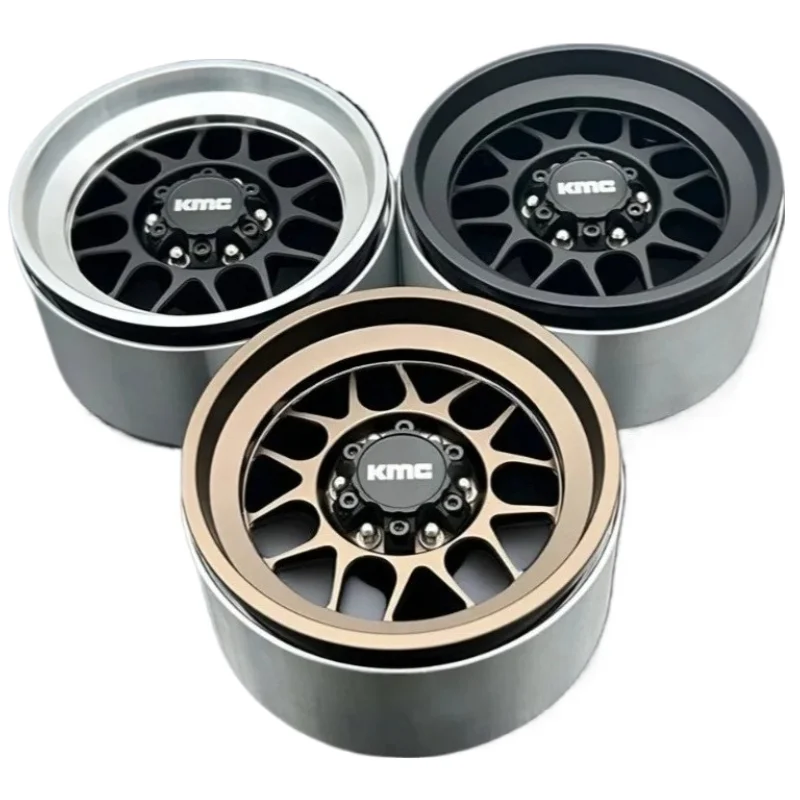 4PCS 2.6-inch KMC Metal Wheel hub for 1/8 RC Crawler Car Easy To Control 4082 H8H TRX4 1:7 Lelaluo MK07 Car Upgrade Modification