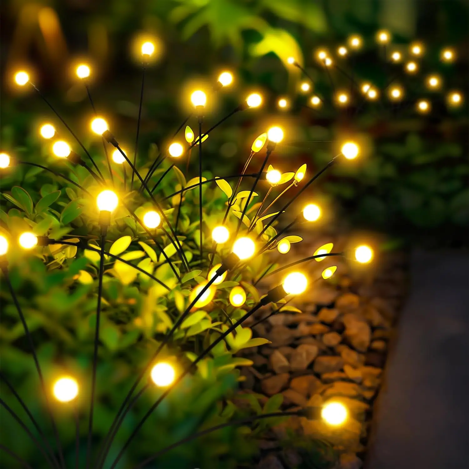 Imagem -02 - Solar Firefly Lights para Garden Lawn ao ar Livre Impermeável Swaying Light para Pátio Pátio Pathway Decoração Led 10 Led