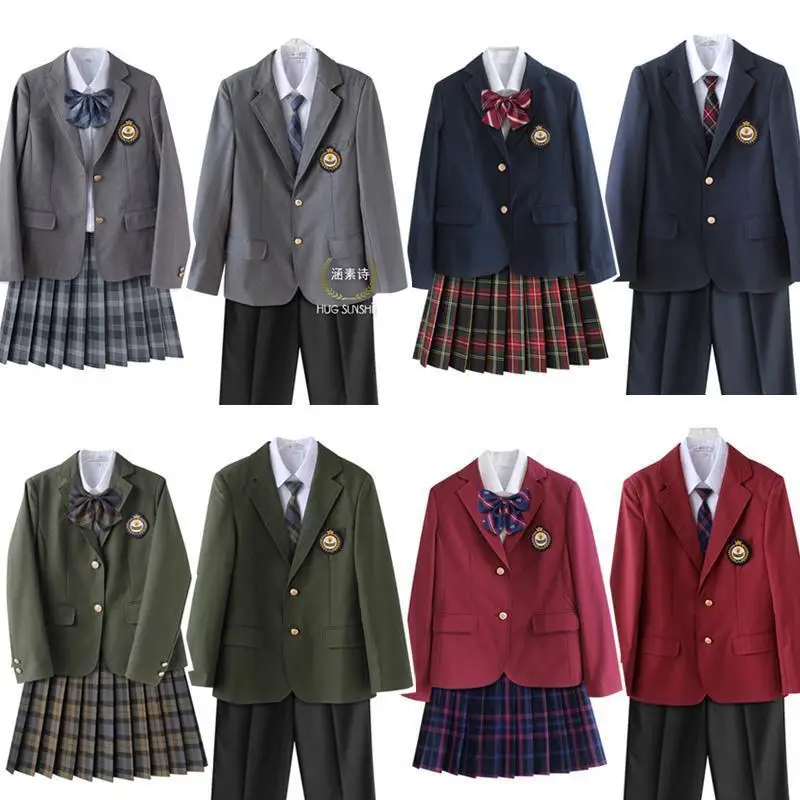 Abito uniforme JK uniforme da classe per uomo e donna Abito JK uniforme scolastica per studenti delle scuole superiori in stile college britannico