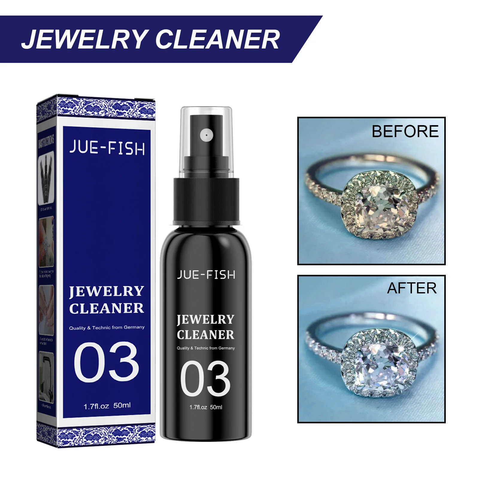 Jewelry Cleaner Deeply Removes Dirt Without Damaging Diamonds Making Gold Silver And Gemstones Shine With Just One Click