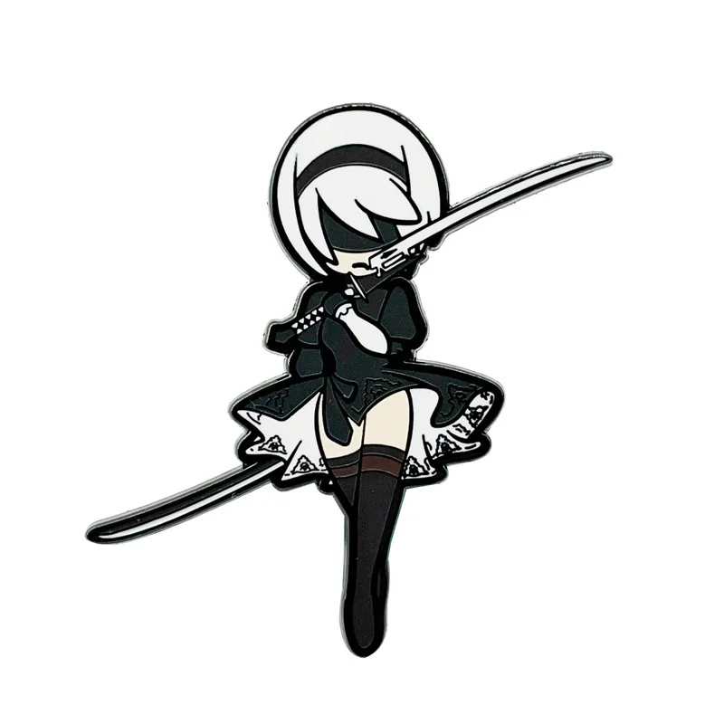 NieR and Automata Brooch Exquisite Action Role Playing Game Cute Cartoon Character Enamel Badge Jewelry Gifts for Game Lovers