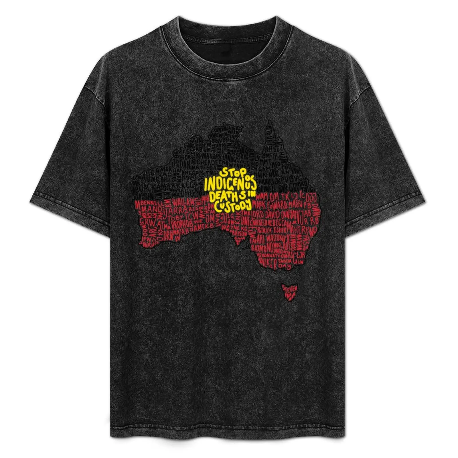 

Stop Indigenous Deaths in Custody - Australia T-Shirt heavyweights summer tops workout shirts for men