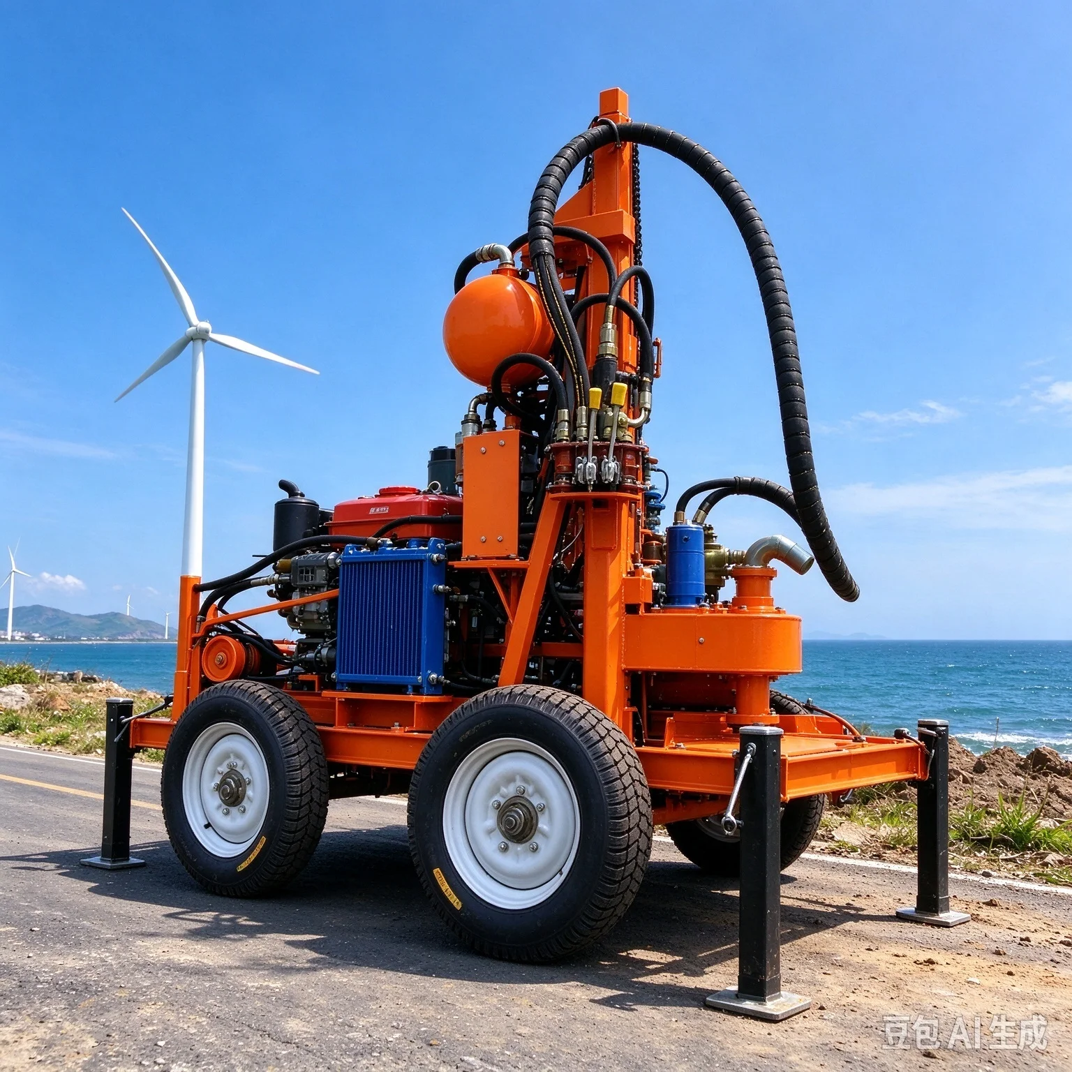 Small Water Well Drilling Rig Multi-functional Compact Hydraulic Diesel 180m Depth Artesian Borehole Water Core Drilling Machine