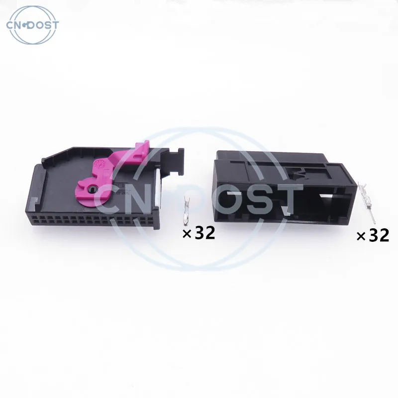 1 Set 32 Pin 1719057-3 2050723-3 Auto Central Control Instrument Electrical Cable Plug AC Assembly Car Connector