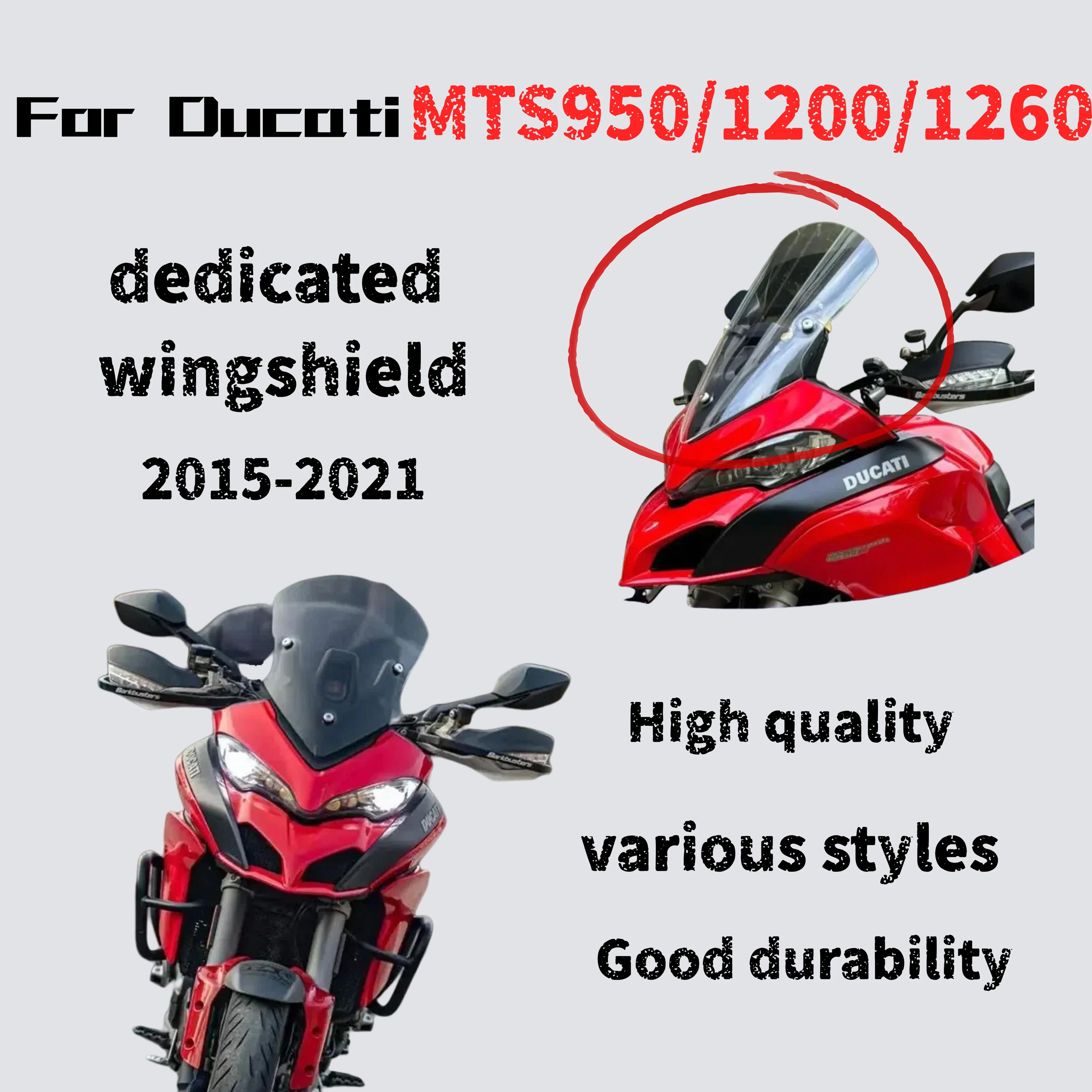 

Для Ducati MTS950, MTS1200, MTS1260, усиленное лобовое стекло, аксессуары для модификации переднего лобового стекла