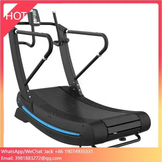 

2025Commercial Cardio Machine Air Running Machine Gym Fitness Self-generated Non-motorized Curved Treadmill