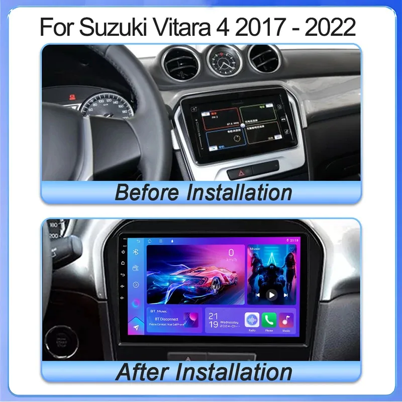 Android 15 For Suzuki Vitara 4 2017 - 2022 Multimidia Video DSP GPS Navigaion Car Radio Multimedia Video 2K QLED WIFI 5G RDS DSP