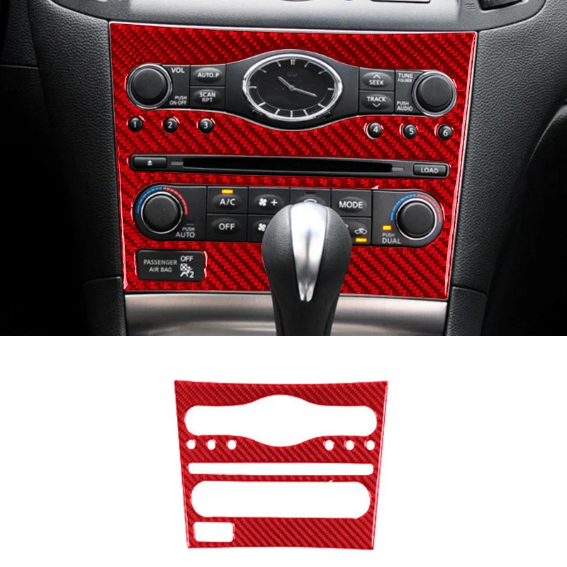 

Carbon Fiber Car Center Console CD Panel Sticker Decal Interior Trim Cover for Infiniti G37 2010 2011 2012 2013 Accessories