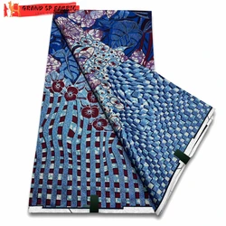 Grand Super 100% Cotton African Wax Fabric High Quality Wax Print Ankara Fabric For Sewing 6yards Women Fabric VLS3113