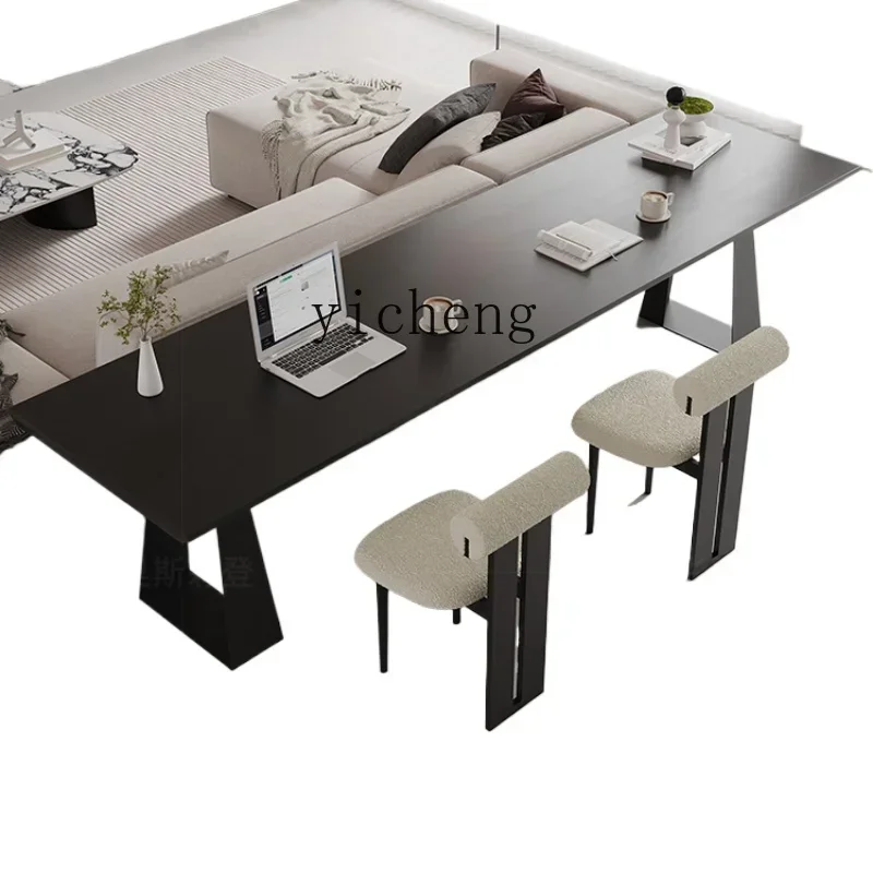 

solid wood desk home living room minimalist horizontal hall sofa double study desk