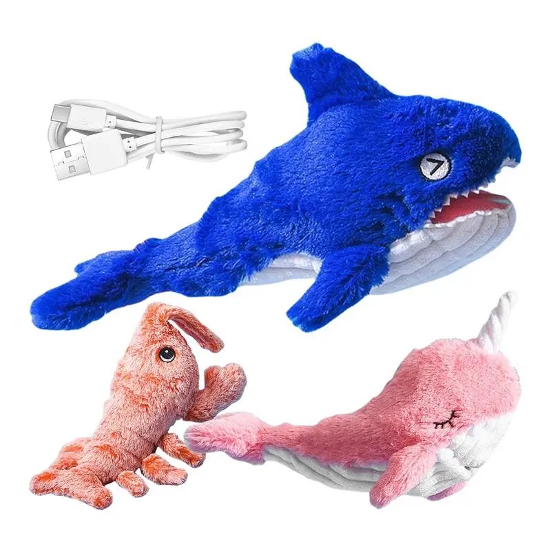 

Игрушка для кошек-лобстеров, USB-электрическая игрушка-рыба, активация движения, игрушка для упражнений для домашних животных со съемным тканевым чехлом для собак и кошек